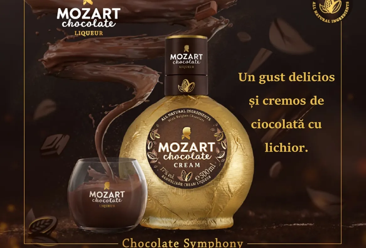 Lichiorul Mozart Chocolate Cream, alegerea ideală pentru a celebra momentele speciale. Cadou excepțional de Sărbători (P)