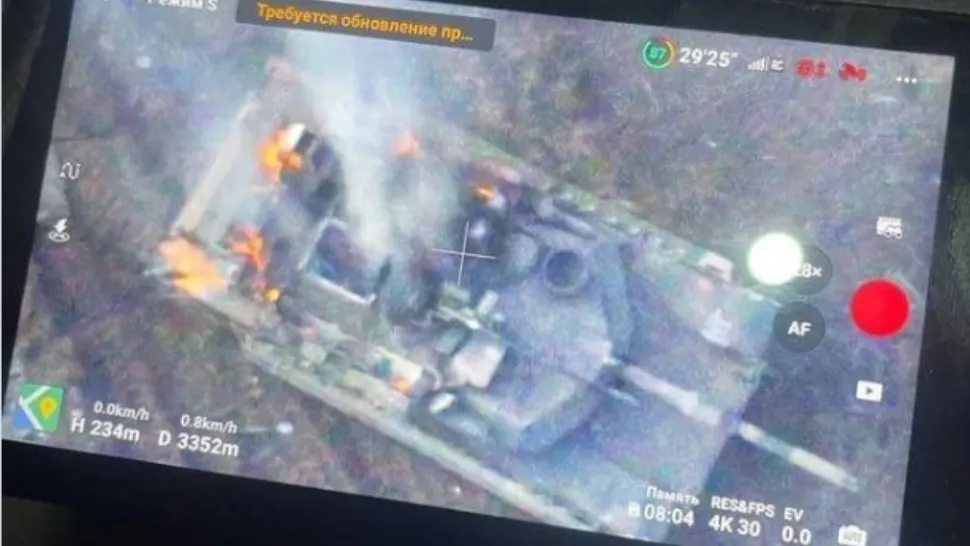 Rusia a distrus, în premieră, un tanc american trimis în Ucraina, la doar câteva zile după ce a intrat în luptă - VIDEO