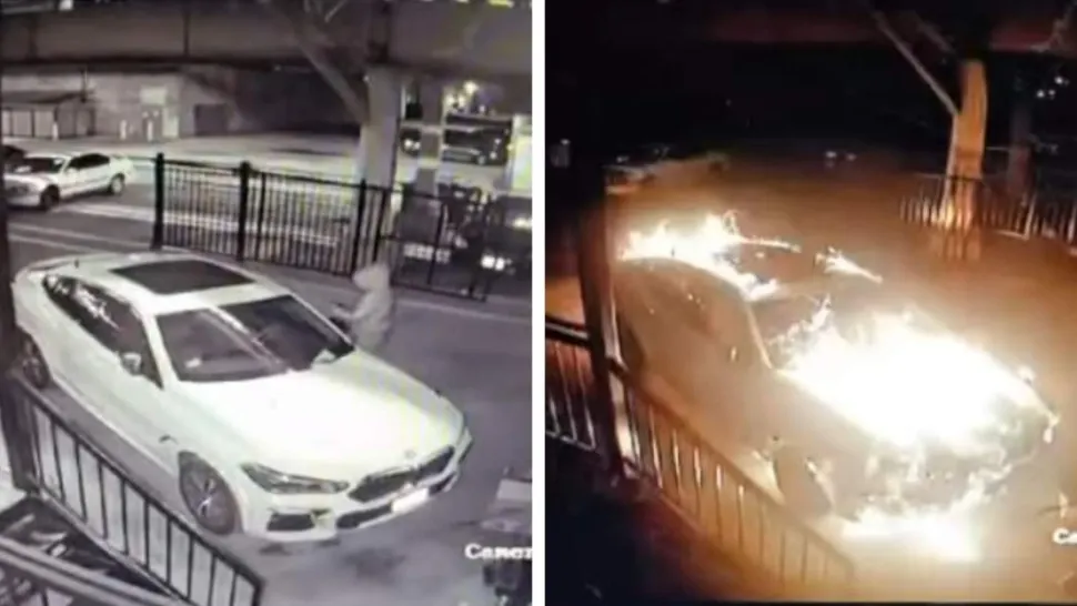 O femeie a incendiat mașina proprietarei salonului de înfrumusețare unde obișnuia să meargă. S-a enervat pentru că nu a mai găsit programare la gene