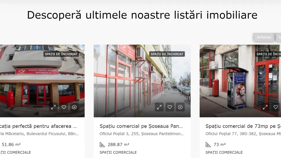 Poșta Română are și site de imobiliare. Peste 500 de proprietăți sunt la vânzare