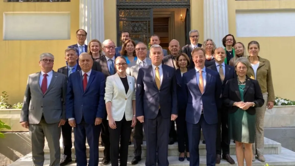 Cătălin Predoiu, întâlnire cu Ambasadorul Belgiei și Șefi de Misiuni UE la București