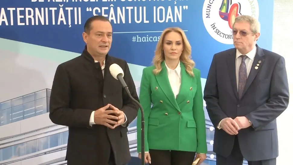 Maternitate nouă la Spitalul Clinic de Urgență "Sfântul Ioan". Firea și Băluță au pus piatra de temelie 