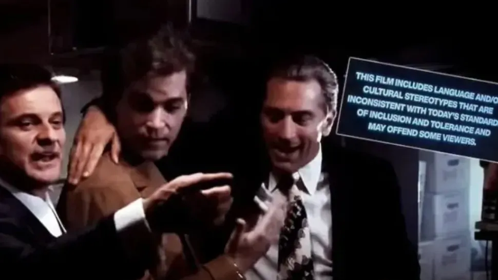 Un gigant cinematografic a pus un avertisment la filmul Goodfellas pentru "lipsa persoanelor de culoare". Filmul este despre mafia italiană