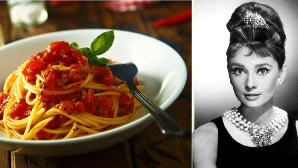 Cum să faci spaghete pomodoro după reţeta lui Audrey Hepburn. Ce ingrediente folosea faimoasa actriță pentru o savoare inconfundabilă