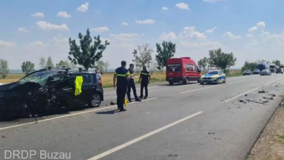  Accident pe DN2 în județul Buzău. Trei persoane rănite şi patru autovehicule avariate