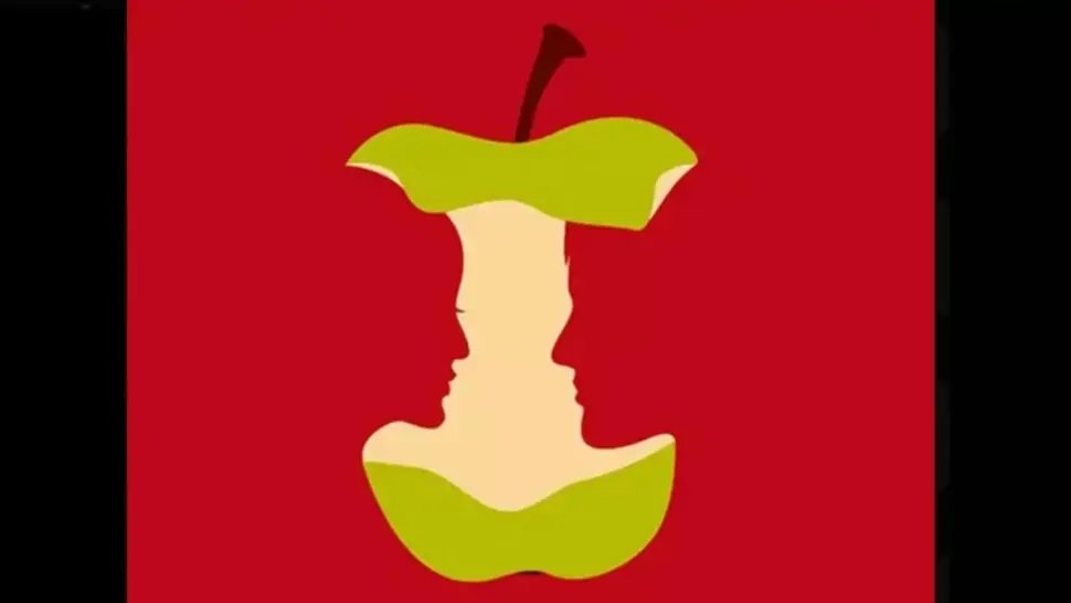 Vezi prima dată un miez de măr sau două fețe? Răspunsul îți arată cum gândești, de fapt: Logic sau creativ 