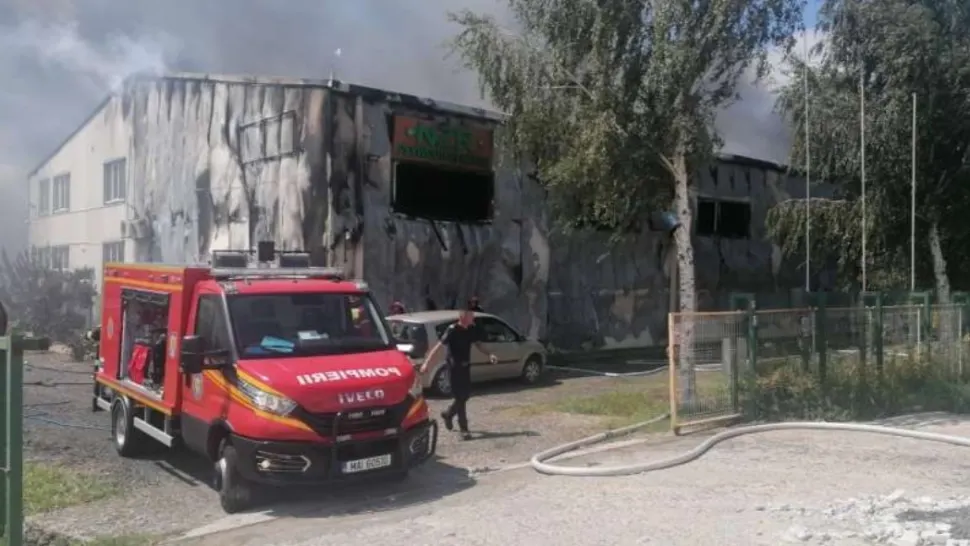 INCENDIU puternic la o fabrică de prelucrare a furnirului din Brăilă! Administratorul unității, cetățean turc, găsit CARBONIZAT- SURSE 