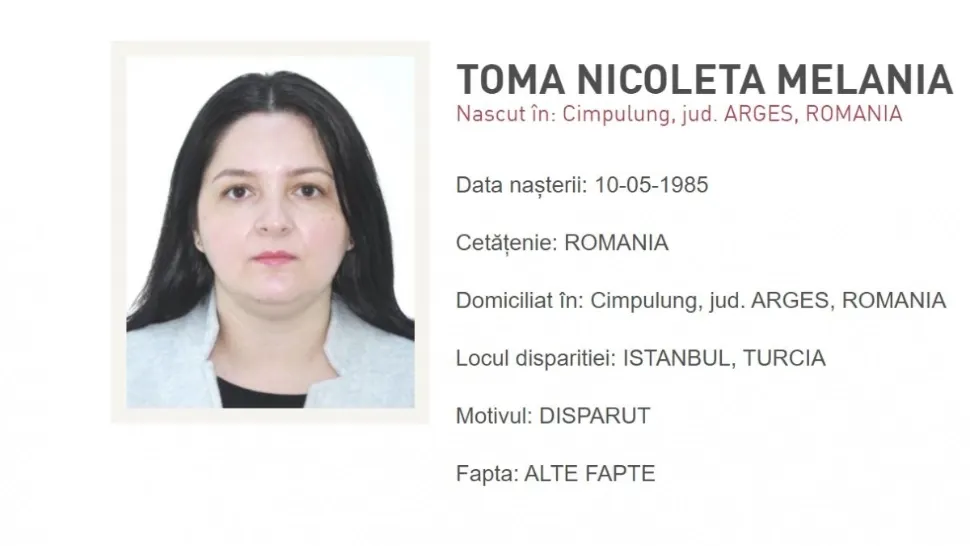 Românca dispărută în Turcia, descoperită într-un spital de psihiatrie. Poliția o dăduse în urmărire internaţională