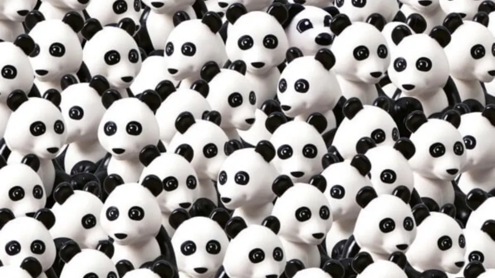 Testul super-capacității de concentrare. Poți să găsești cățelul ascuns printre urșii panda în numai 10 secunde?