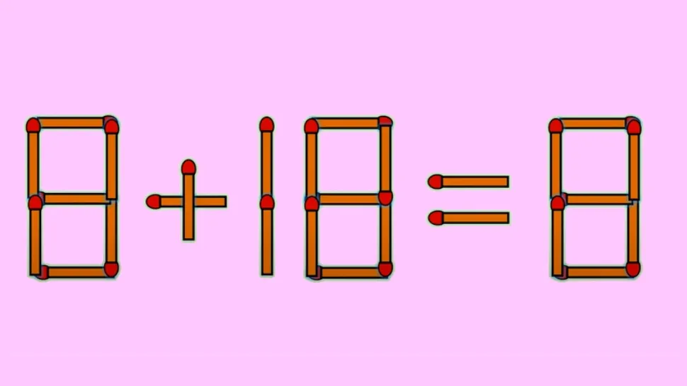 Un nou test IQ pentru genii: Corectați 8 + 18 = 8 mutând un singur chibrit!