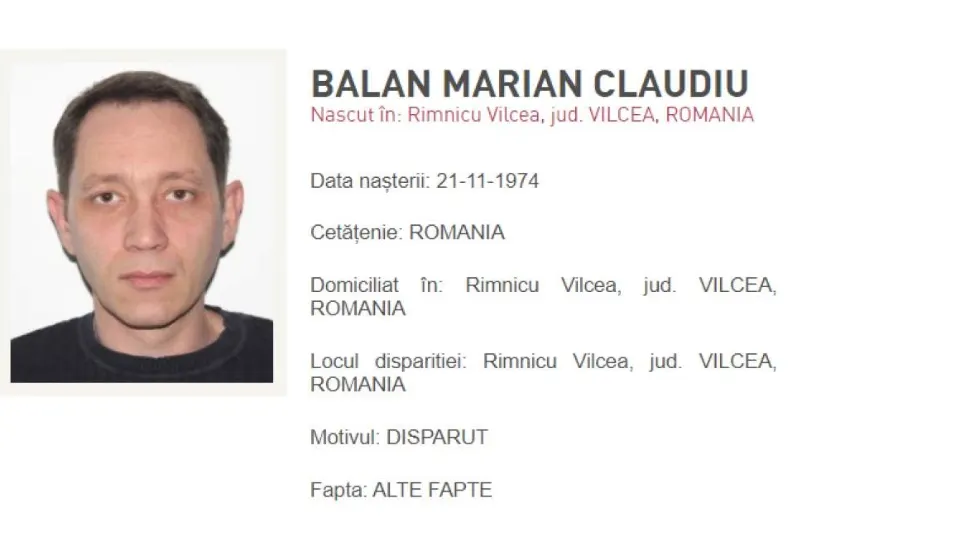 Profesorul din Vâlcea, dat dispărut în urmă cu patru ani, declarat decedat: Fosta soție și fiul cel mare, suspecți de crimă, vor să scape de controlul judiciar