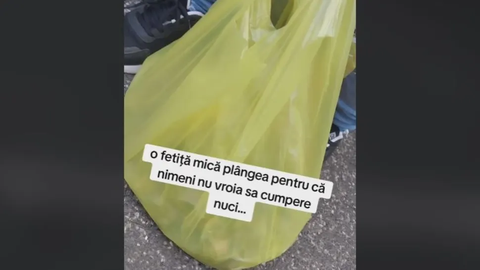 Gestul înduioșător al unui bărbat care a văzut o copilă plângând. Cât costă o pungă cu nuci