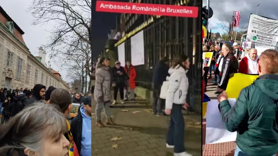 Românii protestează în fața secțiilor de votare din străinătate. „Vrem să votăm!”
