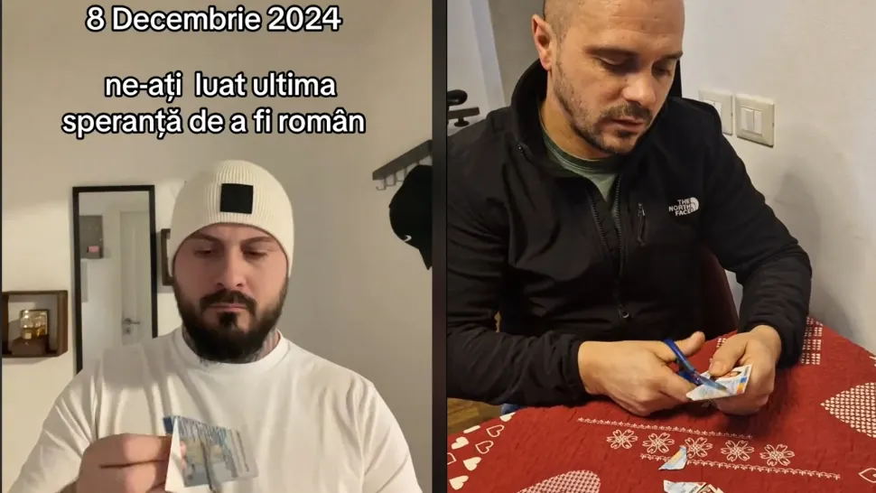 Românii au început să își taie buletinele sau pașapoartele, ca protest împotriva deciziei CCR de a anula alegerile. Noua provocare pe TikTok