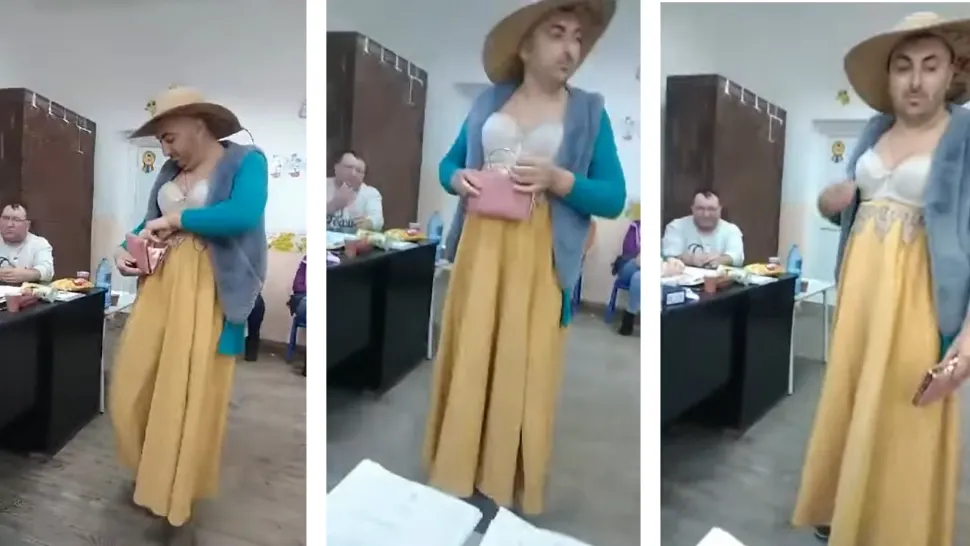 VIDEO: Hohote de râs într-o secție de vot din Botoșani la apariția unui votant mai deosebit. ”Doamna, trebuia să vă puneți o eșarfă” 