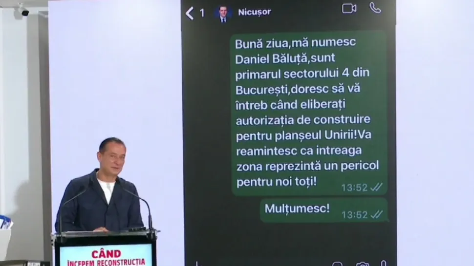 Războiul Băluță-Nicușor Dan pe subiectul Planșeului Unirii intră într-o nouă etapă: „Mergem în instanță pentru a-l obliga pe Nicușor să semneze”