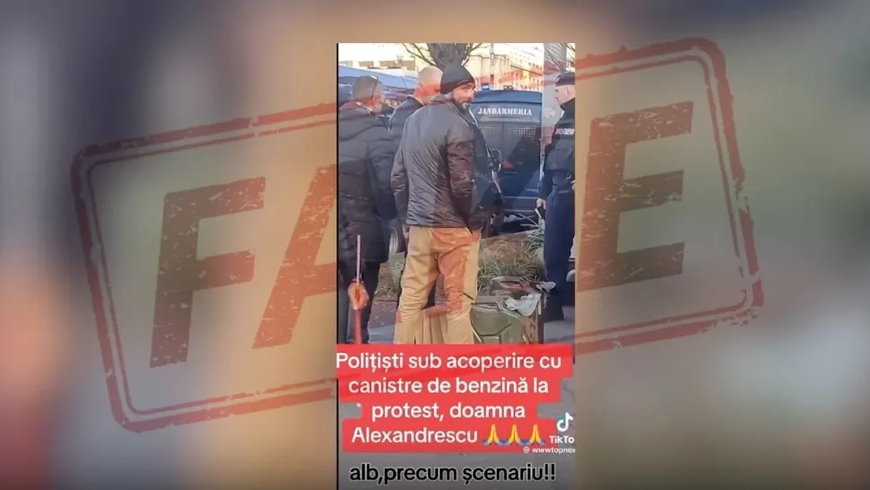 Operațiunea mârșavă de la protest. Cine sunt, de fapt, "polițiștii sub acoperire cu canistre de benzină" - Dovada "manipulării ordinare" a sistemului - VIDEO