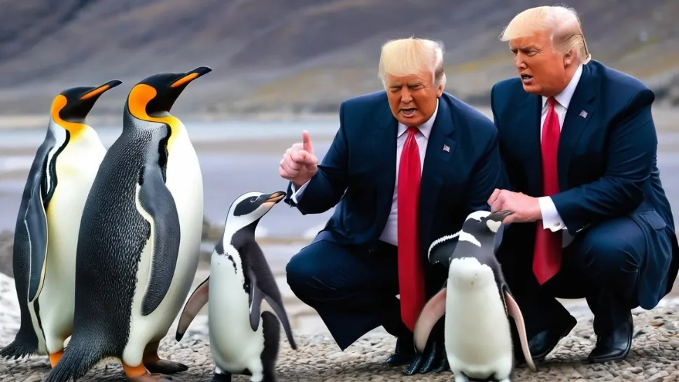 Donald Trump a impus tarife pinguinilor. Noua gafă a președintelui SUA, devenită subiect de glume pe internet