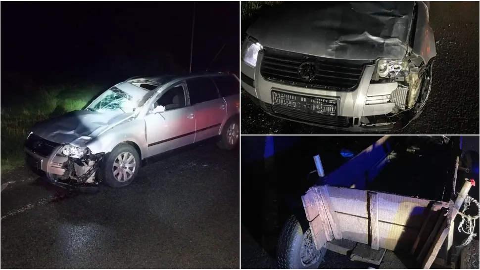 Căruță spulberată, în județul Cluj. Calul a murit, iar căruțașul este de negăsit