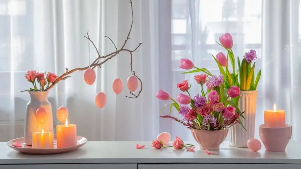 Idei de aranjamente florale pentru masa de Paște (P)