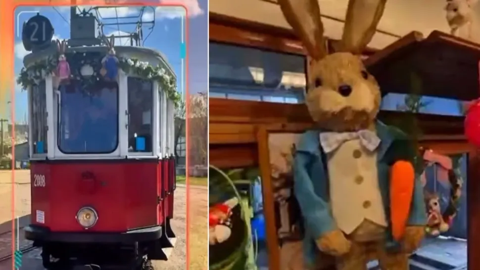 Tramvaiul Iepurașului, călătorie de neuitat pentru copii, părinți și bunici. Brăila, gazda unui eveniment de poveste - VIDEO