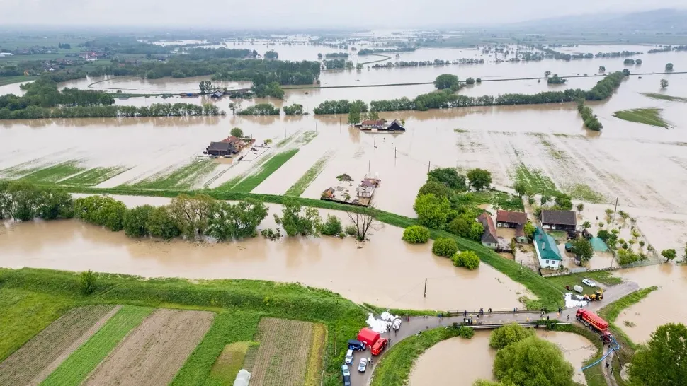 Cod galben privind viituri și inundaţii în zece judeţe - HARTA - 