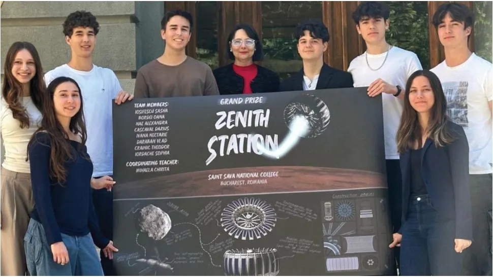 România cucerește spațiul. Echipa Zenith a Colegiului Național Sfântul Sava din București a uimit NASA și a câștigat Marele Premiu la NSS pentru o stație spațială 