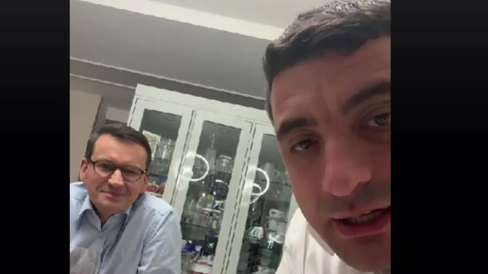 Miza uriașă de la vizita lui Simion în Polonia. Fostul premier îi dezvăluie liderului AUR secretele sale - VIDEO