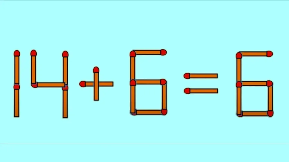 Testul IQ de luni! Doar cele mai inteligente persoane pot corecta ecuația 14+6=6