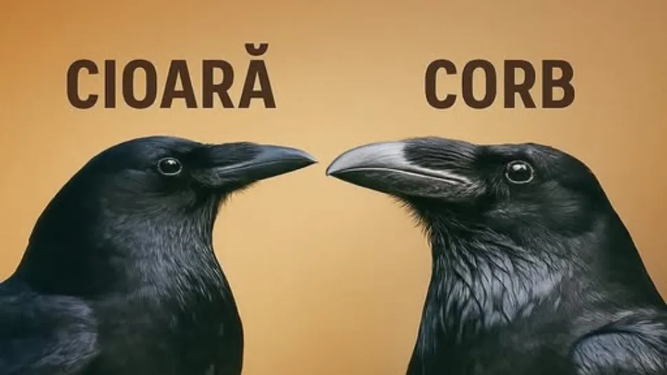 Care sunt diferențele dintre cioară și corb? Multă lumea crede că cioara este femela corbului