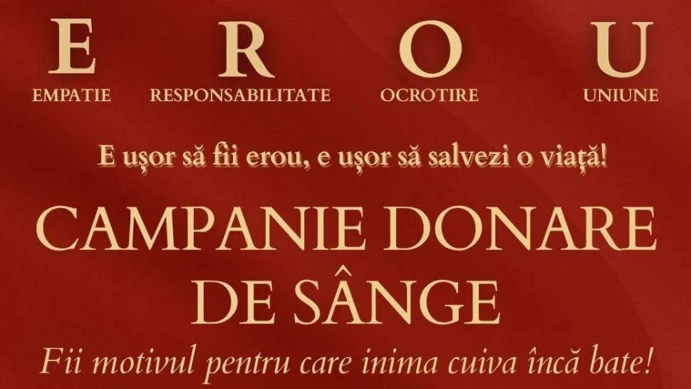 MApN și AIS Clinics & Hospital organizează Campania E.R.O.U., inițiativă umanitară de donare de sânge