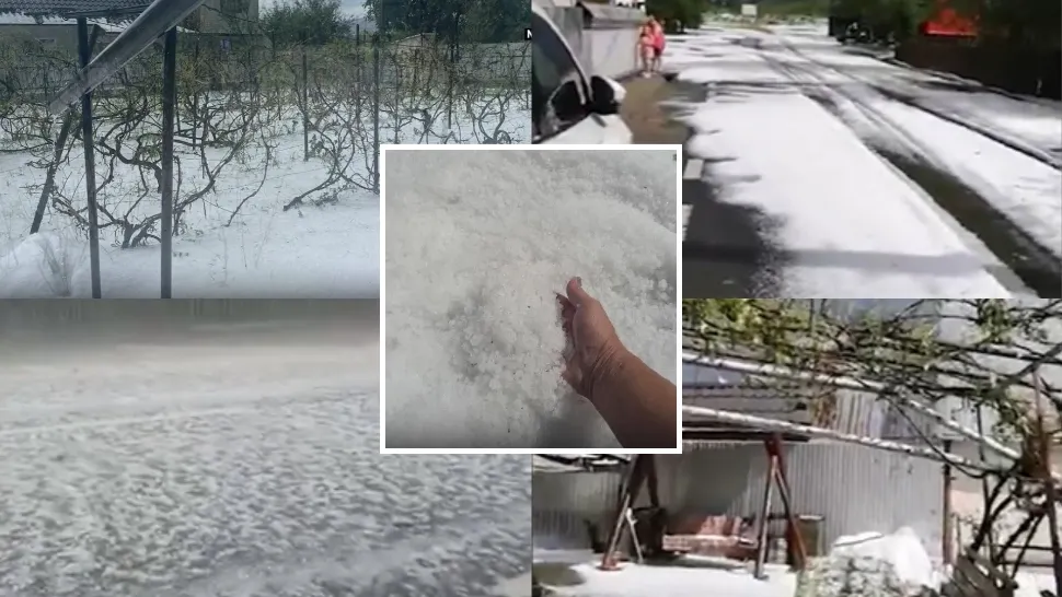 România, între caniculă și ploaie cu grindină. Culturi puse la pământ și curți pline de gheață. Oamenii sunt disperați 