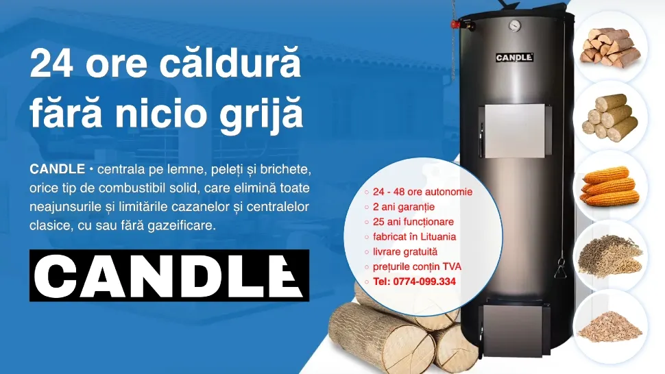 Centrala pe lemne CANDLE: inovație, economie și confort (P)