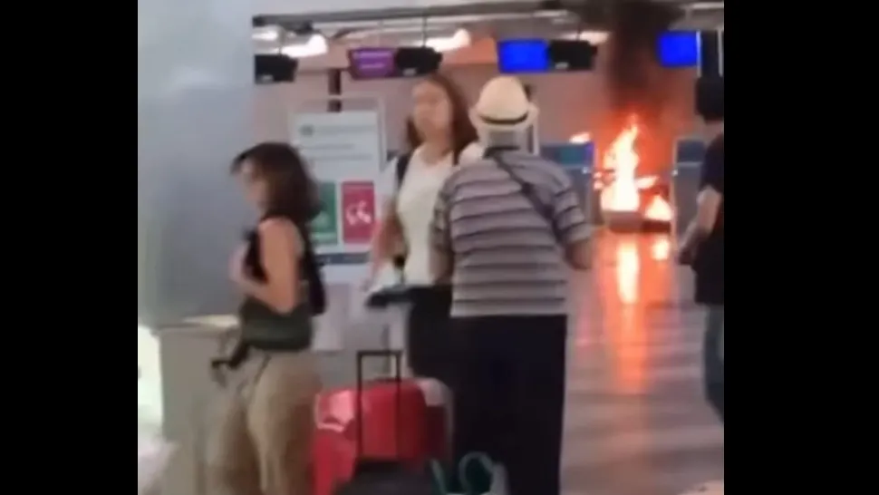 Incidente pe aeroportul din Milano. Un bărbat a dat foc la zona de check-in | VIDEO