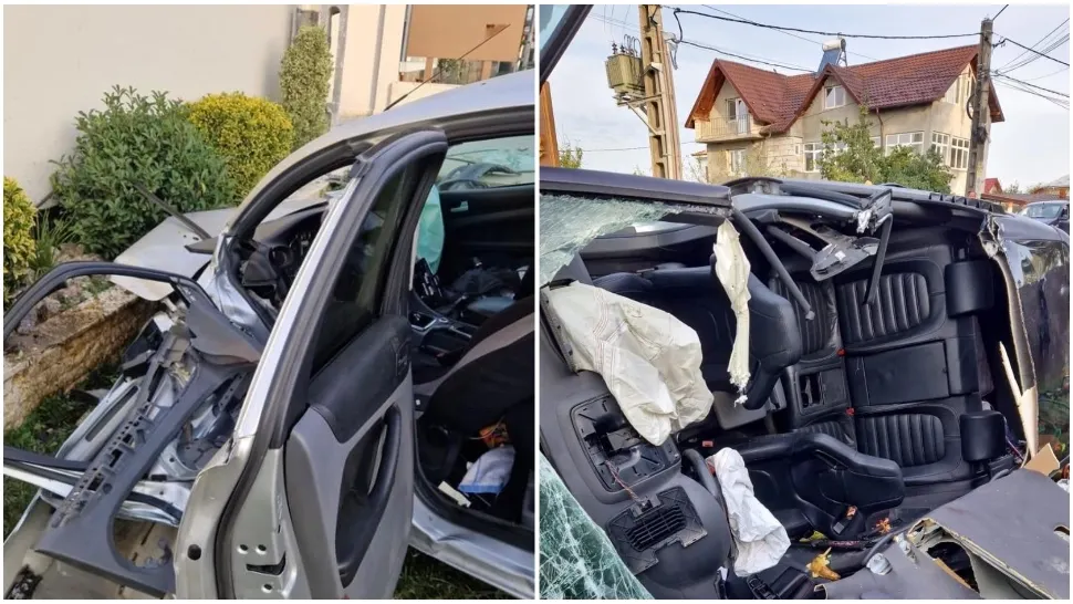  Accident grav în județul Argeș. Doi tineri au murit, după ce mașinile lor s-au ciocnit violent