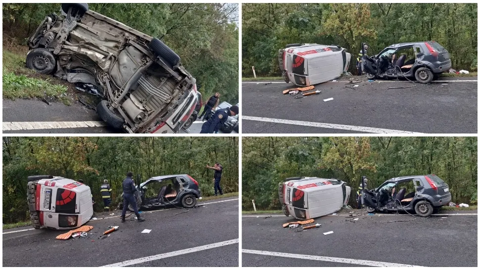 Accident rutier grav pe DN24, în județul Vaslui: patru victime, dintre care trei încarcerate 