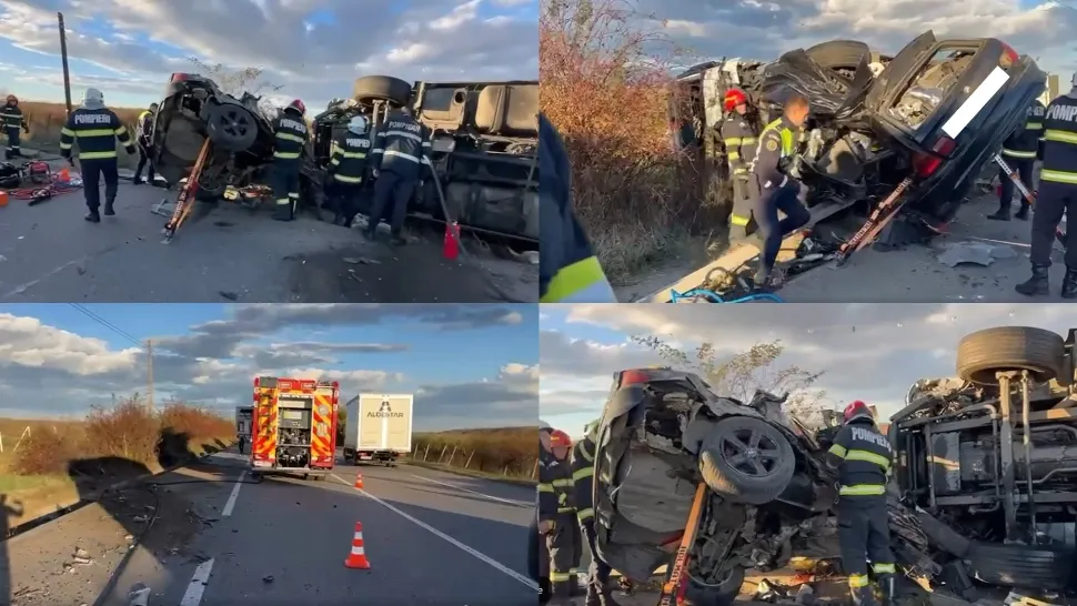 Tragedie pe drumul european E85, în județul Iași. Două persoane au murit, după ce un autoturism marca BMW a intrat cu toată viteza într-un TIR