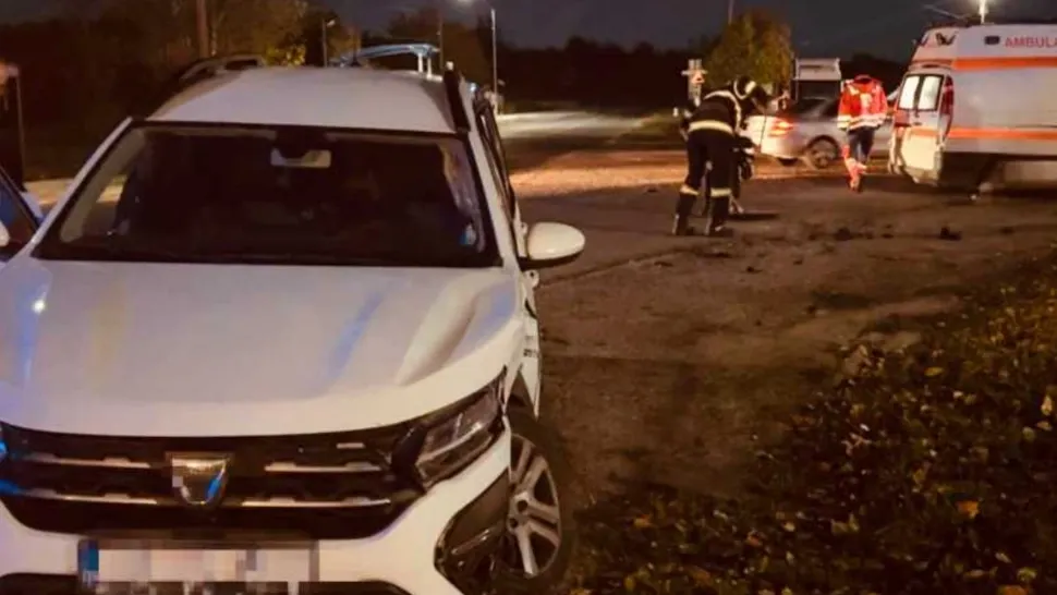 Accident grav, în jud. Giurgiu: 7 persoane implicate. O victimă, transportată la spital