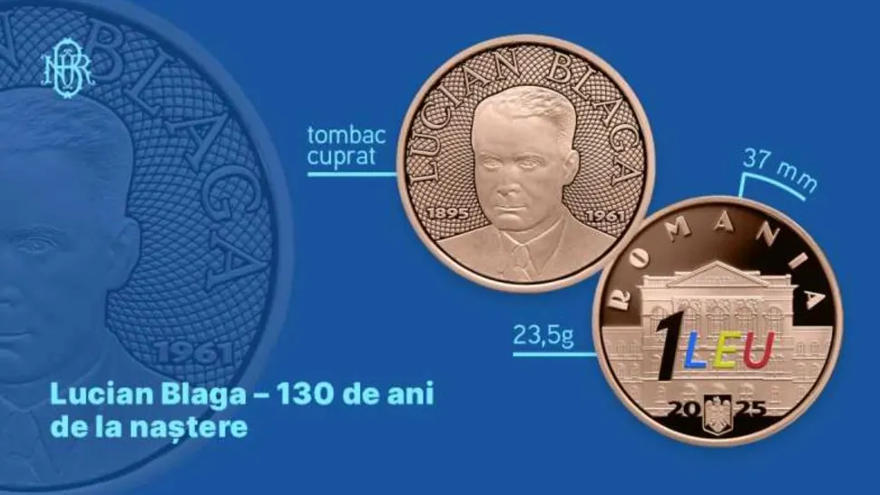 Premieră la BNR: se lansează prima monedă colorată din istoria monetară a României