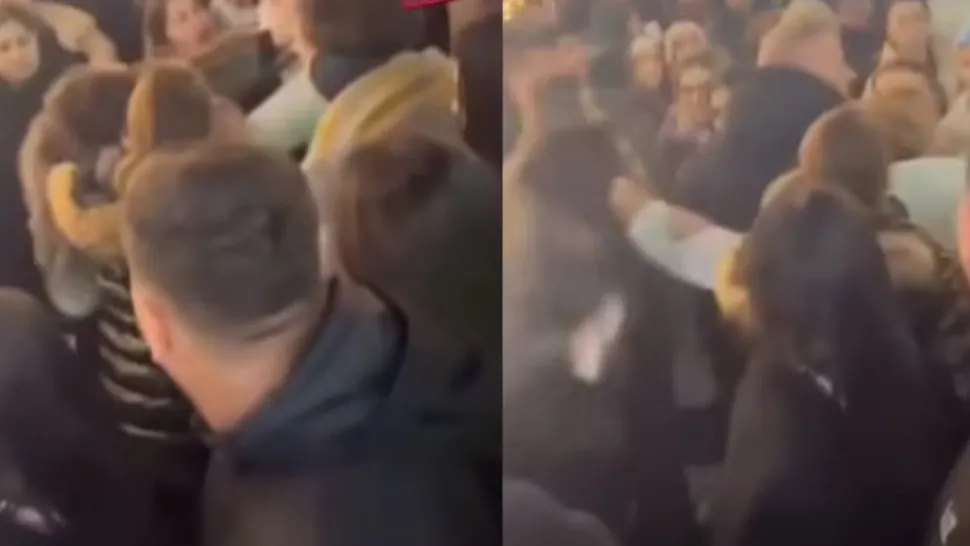 Video. Păruială cu scântei în mijlocul Târgului de Crăciun din Craiova. Două femei și-au împărțit pumni și palme la liber