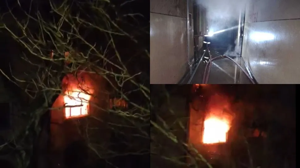 Incendiu de proporții într-o primărie din judeţul Caraş-Severin. 10 persoane au fost evacuate - VIDEO 