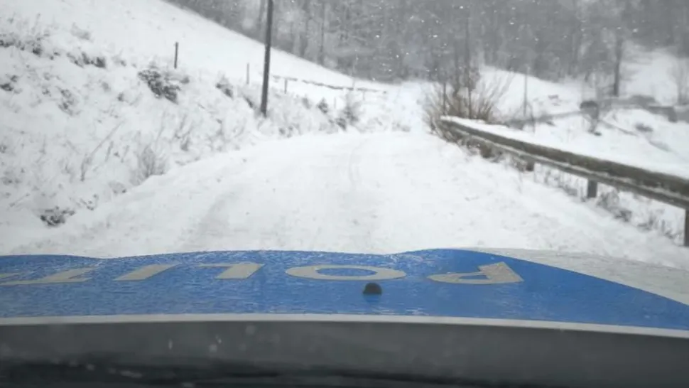Haos pe șoselele din România din cauza ninsorii. Copaci căzuți pe carosabil și TIR-uri derapate în mai multe județe din țară