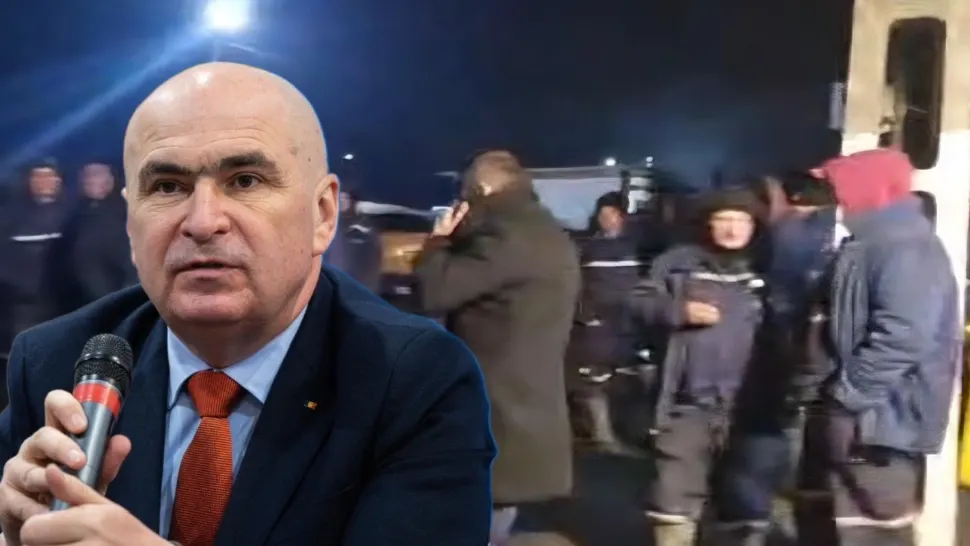 Minerii au protestat în fața Guvernului: cer venituri compensatorii și tichete de masă