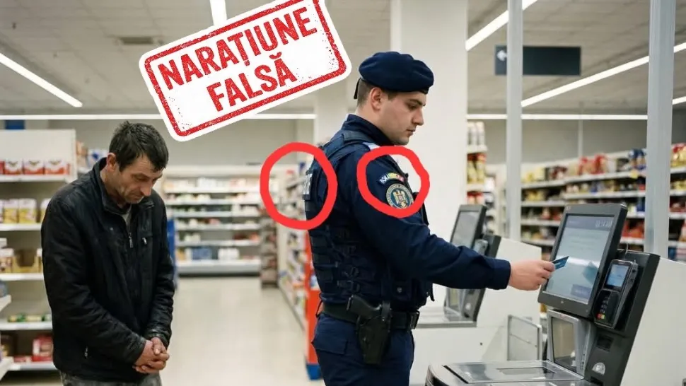 Un FAKE NEWS cu jandarmul care „iartă hoțul sărac”, demontat de Jandarmeria Română. Cum au fost păcăliți internauții