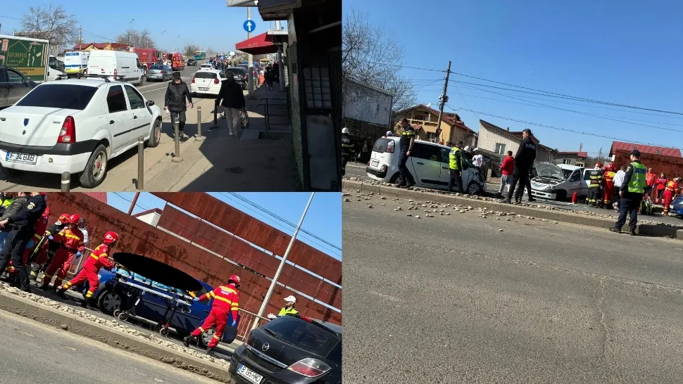 Accident mortal la intrarea în Capitală: o femeie de 52 de ani a murit după impactul dintre patru mașini