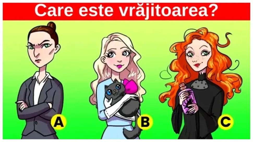 Test de inteligență: poți descoperi vrăjitoarea din imagine în doar 5 secunde?