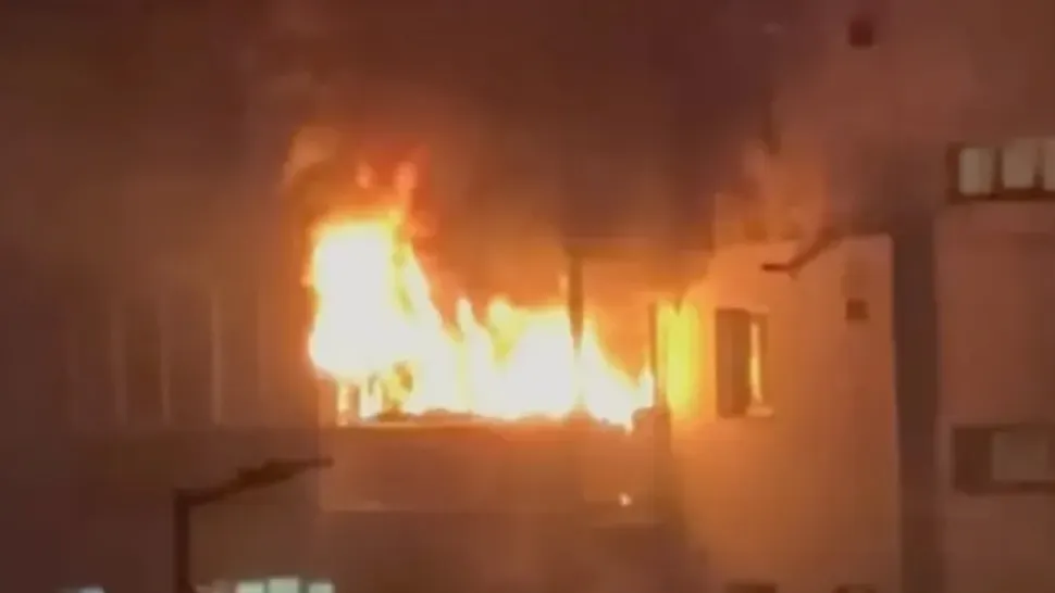 Incendiu puternic într-un apartament din Cluj: focul a distrus întreaga locuință - VIDEO