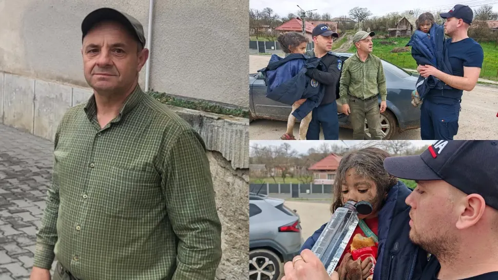 El este Aurel Frandeș, pădurarul care le-a salvat pe Rebeca și Melisa. Le-a cărat 3 kilometri: una în spate, cealaltă în brațe