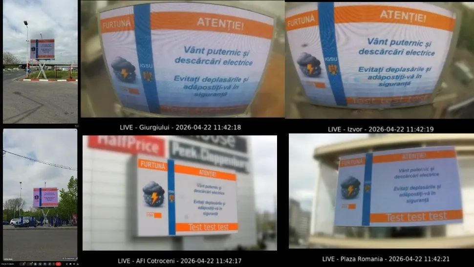 Mesaje RO-Alert vor ajunge pe panourile digitale din 18 orașe din România. Sistem nou pentru alerte de urgență și ordine publică