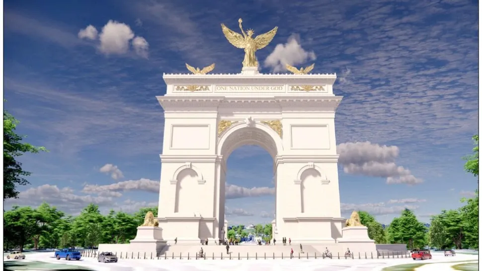 Trump vrea să ridice un Arc de Triumf la Washington care să rivalizeze cu cel din Paris. „Va fi cel mai mare și mai frumos Arc de Triumf din lume”